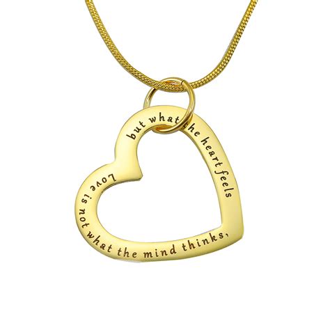 Personalized Always in My Heart Necklace - 18ct Gold