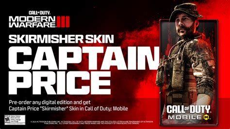 Get the Captain Price “Skirmisher” Skin in Call of Duty: Mobile by preordering any digital ...