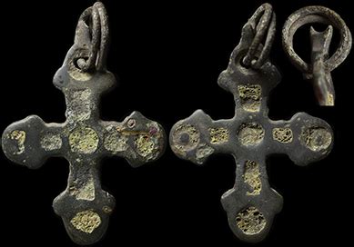 Ancient Viking bronze cross with enamels / Ancient Cross / Authentic Viking Cross / Ancient ...