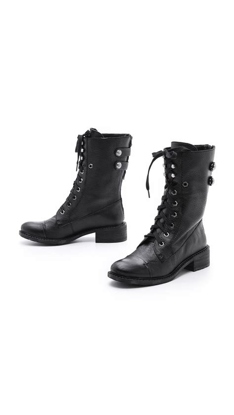 Lyst - Sam edelman Darwin Combat Boots in Black