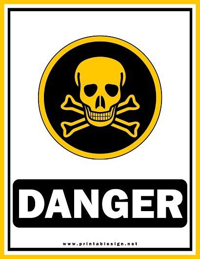 Free Skull Danger Sign Format | FREE Download