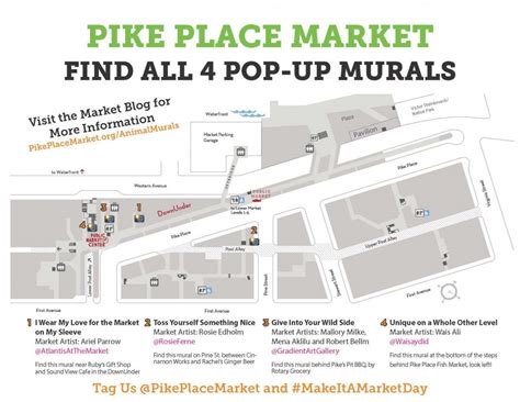 Four interactive animal murals have been hidden around Pike Place Market | Urbanized