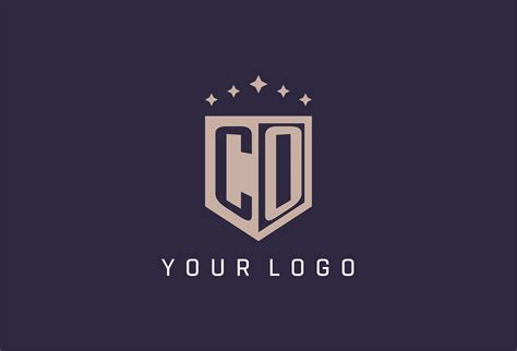 CO initial shield logo icon geometric style design 24809560 Vector Art at Vecteezy