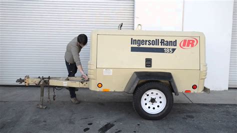 Ingersoll Rand P185 Tow Behind Compressor - YouTube