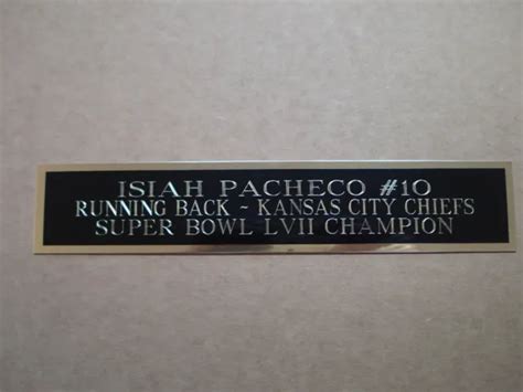 ISIAH PACHECO KANSAS City Chiefs Nameplate For A Football Jersey Case 1.5 X 6 $6.50 - PicClick