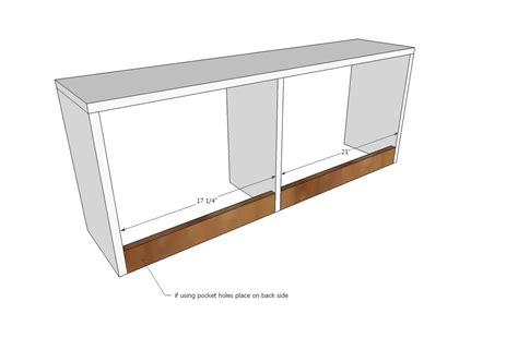 Desk Hutch for File Cubby Base Desk with Drawers | Ana White