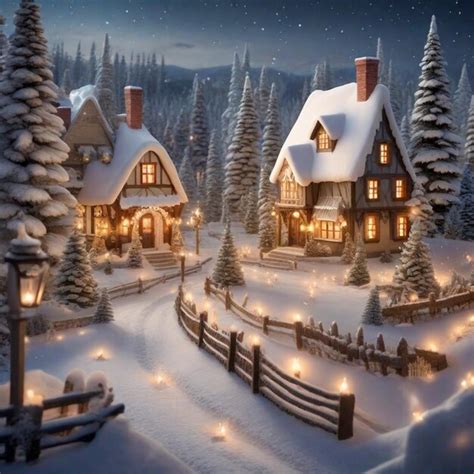 Premium Photo | Free 3d christmas decorated house