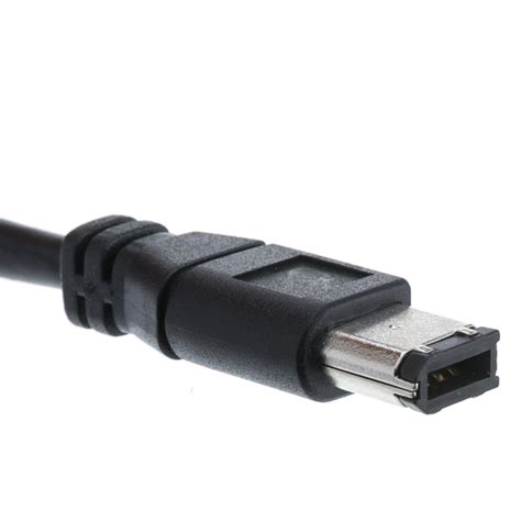 Firewire 400 6-pin/4-pin cable, IEEE-1394a, Black, 15ft