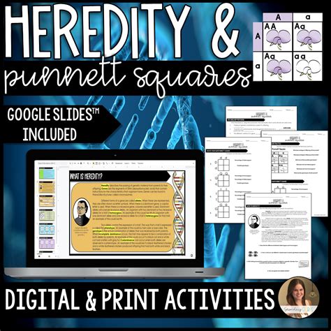 Heredity and Punnett Squares Google Slides™ and Print Activities - Secondary Sparks