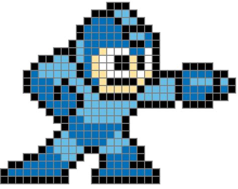 8 Bit Megaman Colored Grid by TheInsanePoet on DeviantArt