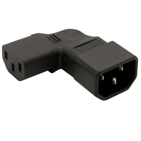 IEC Connectors IEC 320 C14 to C13 Vertical right angle Power adapter Conversion plug IEC320 C14 ...