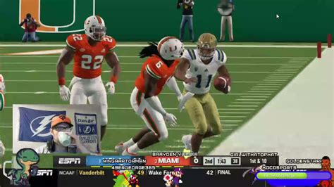 NCAA 14 - College Football Revamped - UCLA Dynasty - vs. Miami #29 ...