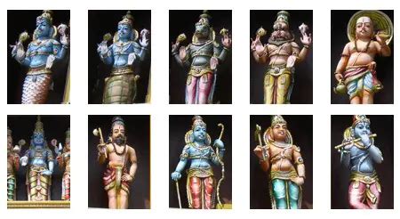 Dashavatar or Dashavtar of Lord Vishnu, ten incarnations