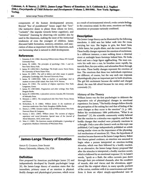 (PDF) James-Lange Theory