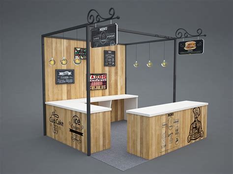 Food Festival Booth Design on Behance | Booth design, Food stand design, Kiosk design