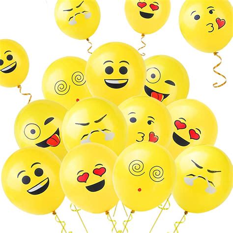 Buy Party Propz 100Pcs 12" Emoji Balloons Smiley Face Expression Latex ...