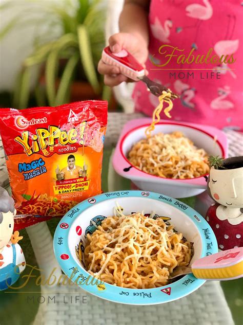 Cheese Garlic Yippee Noodles Recipe - Kids Recipes Indian - Fabulous Mom Life