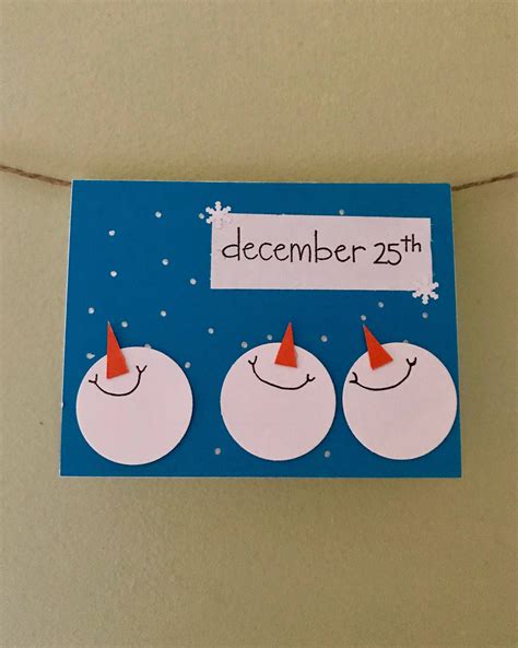 Snowman Christmas Card | Etsy | Christmas card crafts, Christmas cards ...