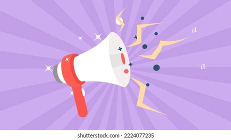 Shinning Megaphone Loud Sound Effects Stock Illustration 2224077235 ...