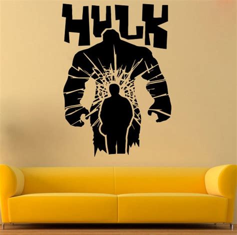 Hulk Wall Decal Hulk Vinyl Sticker Comics Wall Decals Wall