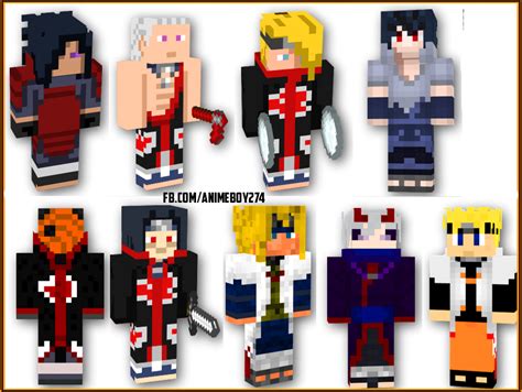 Naruto Shippuden - Minecraft Skins. ~ Animeboy274