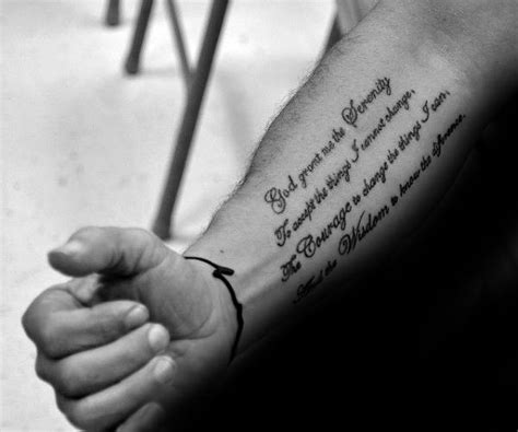 50 Serenity Prayer Tattoo Designs for Men [2023 Guide]