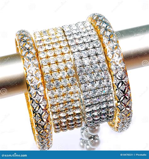 Diamond Bracelets and Bangles Stock Image - Image of asia, isolated: 8478331