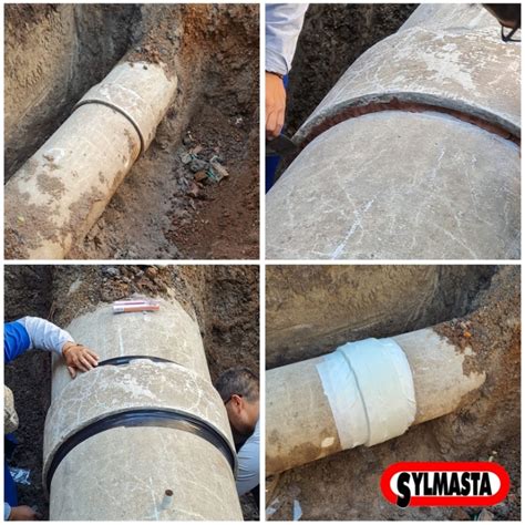 Mexico Buried 600mm Asbestos Cement Leaking Pipe Sleeve Repair