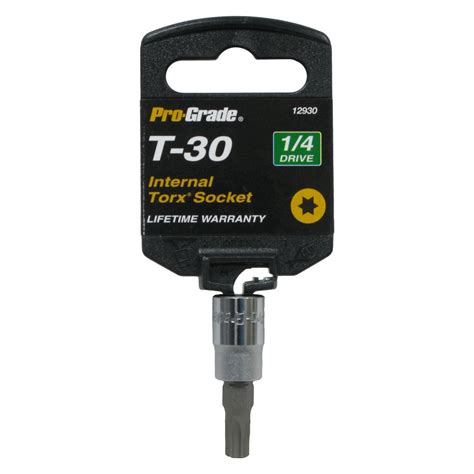 Pro-Grade® 12930 - 1/4" Drive T30 Torx Bit Socket - TOOLSiD.com