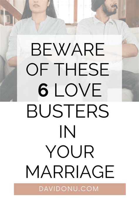 Beware of these six love busters in your marriage