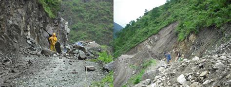 The highest landslide erosion occurred along a 1-year old road (DXD)... | Download Scientific ...