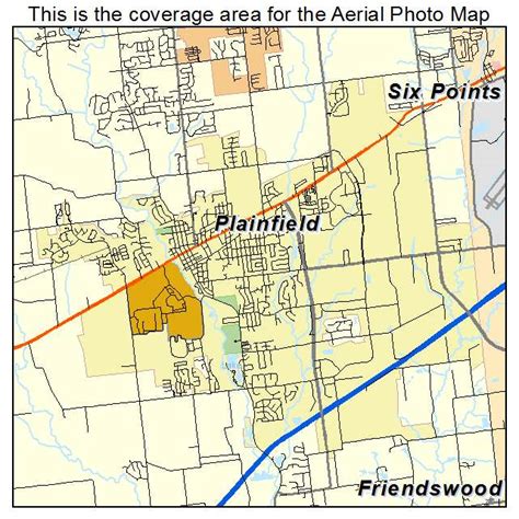 Aerial Photography Map of Plainfield, IN Indiana