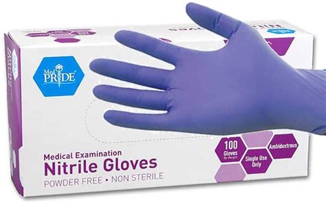 MED PRIDE Powder-Free Nitrile Exam Gloves