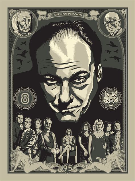 The Sopranos Illustrated Screen Printed Poster on Behance