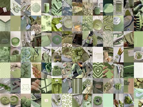 Sage Green Wall Collage Kit Pastel Green Wall Collage - Etsy