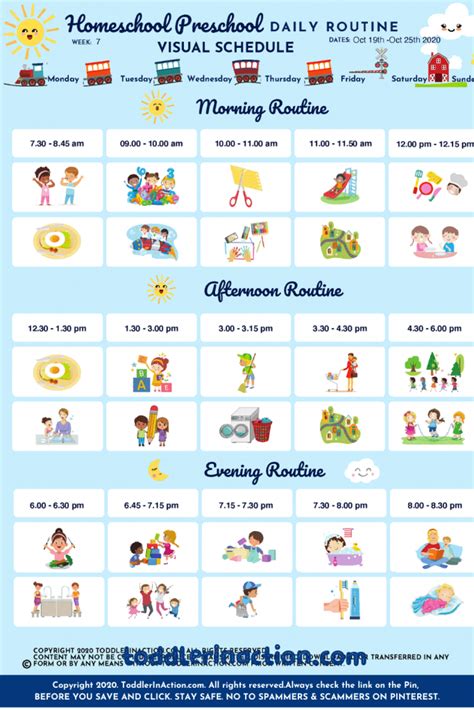 Home School Preschool Daily Routines - Toddler In Action Shop