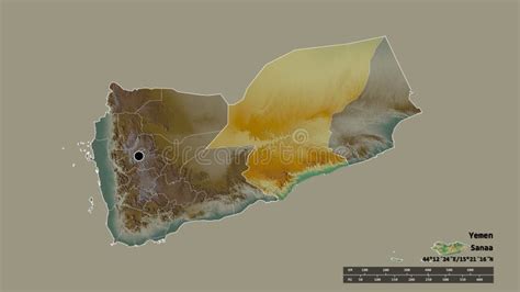 Yemen, relief map stock illustration. Illustration of bathymetry - 5572584