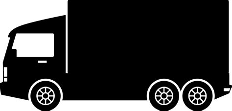 Box truck icon vector. Shipment truck silhouette for icon, symbol and sign. Box truck for ...