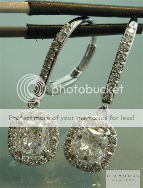 Colorless Diamond Earrings | Diamond Dangle Earrings | Diamond Halo Earrings