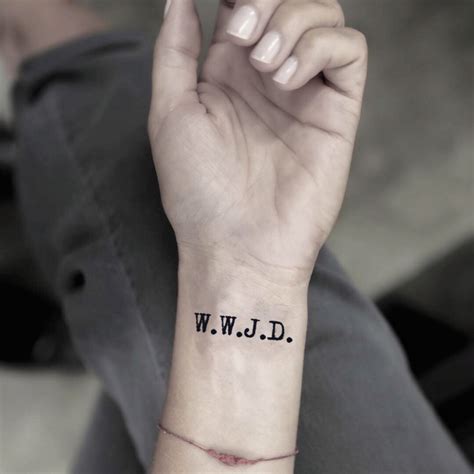 WWJD Temporary Tattoo Sticker - OhMyTat