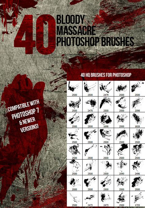 521+ Blood Splatter Photoshop Brushes