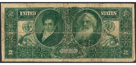 1896 $2 Educational Silver Certificate Note - BK Auctions