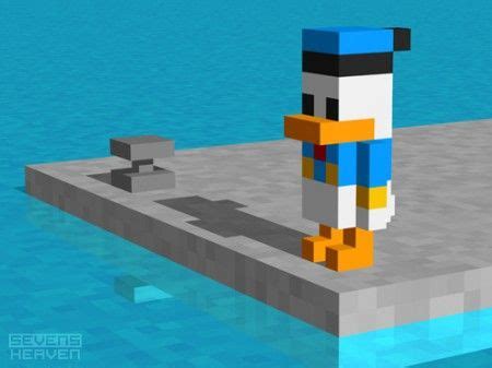 Donald Duck as 3D Pixelart... wait what? | Pixel art, Minecraft statues, Minecraft architecture