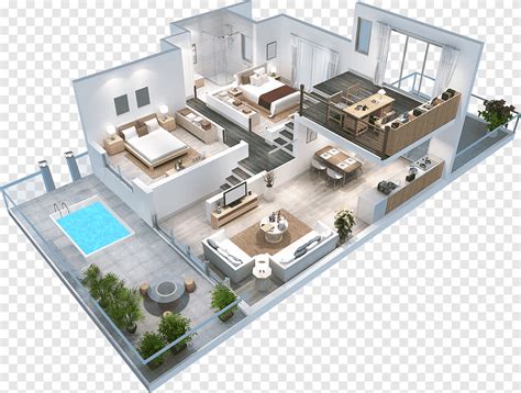 Isometric projection 3D floor plan, Home Automation, plan, interior ...