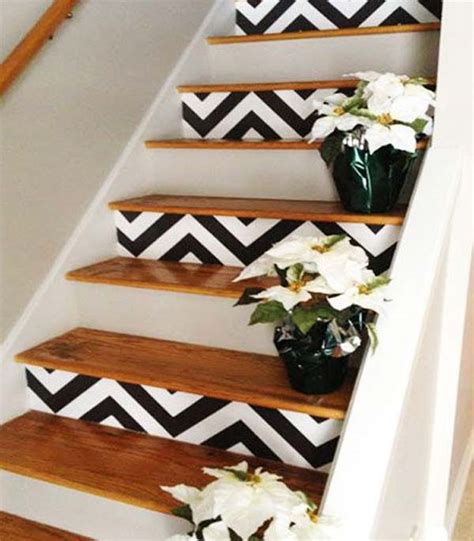 20 DIY Wallpapered Stair Risers Ideas To Give Stairs Some Flair ~ ScaniaZ