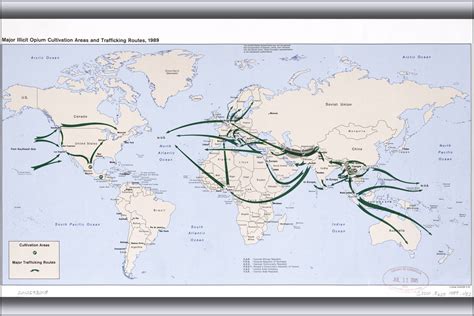 24"x36" Gallery Poster, cia world map opium cultivation trafficking ...