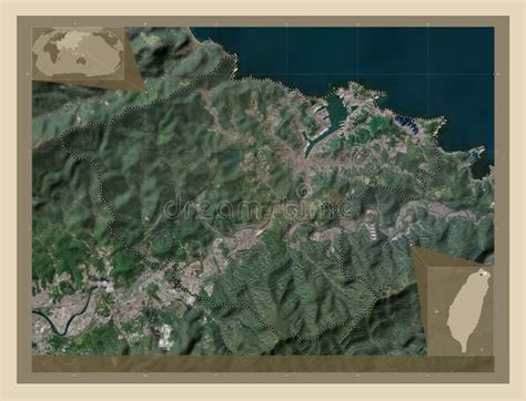 Keelung, Taiwan. High-res Satellite. Capital Stock Illustration ...