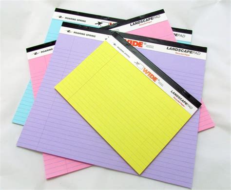 Wide Landscape Legal Pads Colors | Legal pad, Planner addicts, Graph paper