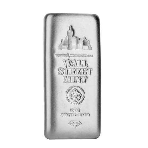 10 oz Silver Bar | Wall Street Mint Silver | Scottsdale Poured Silver Bars