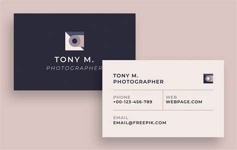 Free Minimalist Photographer Business Card template